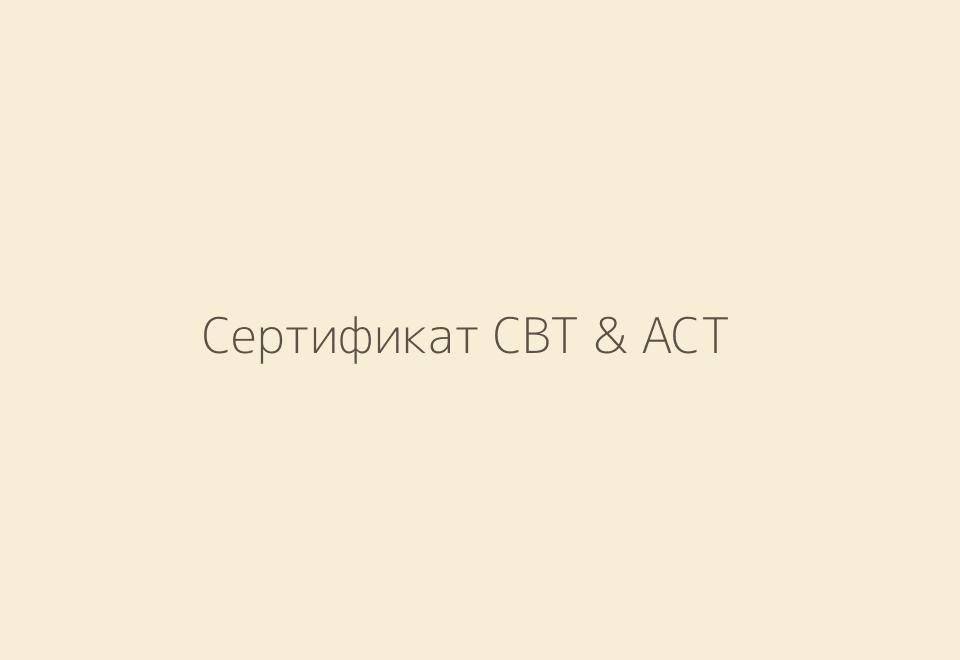 Сертификат CBT и ACT. Международная программа CBT/ACT, 2023